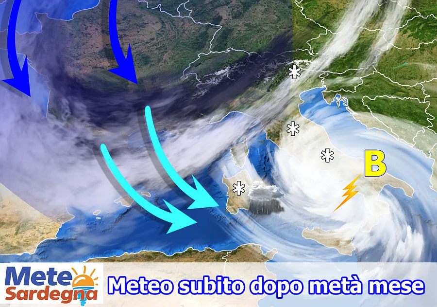 Dalle piogge al freddo artico e alla neve. Come proseguirà poi meteo di febbraio? meteo sardegna dopo meta mese - Dalle piogge al freddo artico e alla neve. Come proseguirà poi meteo di febbraio?