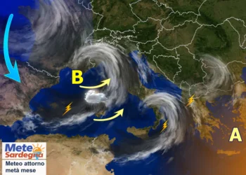 meteo sardegna metà mese 350x250 - Lungo periodo meteo perturbato, continuerà a piovere fin dopo metà mese