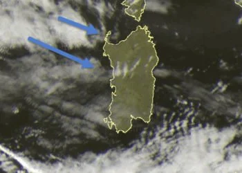 meteosat 1 350x250 - Curioso vortice ciclonico a largo di Costa Rei