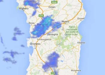 radar sardegna 1 350x250 - Arrivano rovesci di pioggia, a tratti intensi, sui settori ovest
