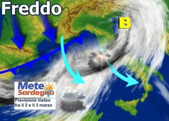 sardegna peggioramento meteo marzo freddo piogge 350x250 - Breve pausa dopo le grandi piogge. Meteo in peggioramento a metà settimana
