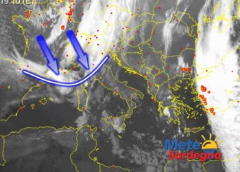 Meteosat Sardegna 1 350x250 - Peggioramento in atto: piogge più intense dal pomeriggio