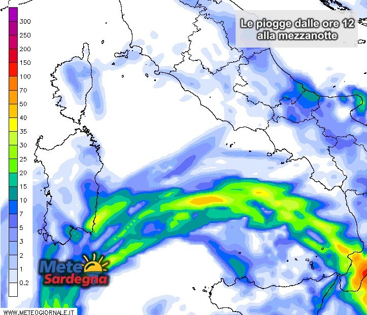Piogge Sardegna 1 1 - Piogge nel pomeriggio-sera: possibili rovesci nel sud
