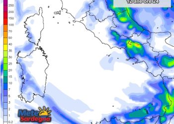 Piogge Sardegna 11 350x250 - Rapido aggiornamento piogge: si spostano a nord come previsto