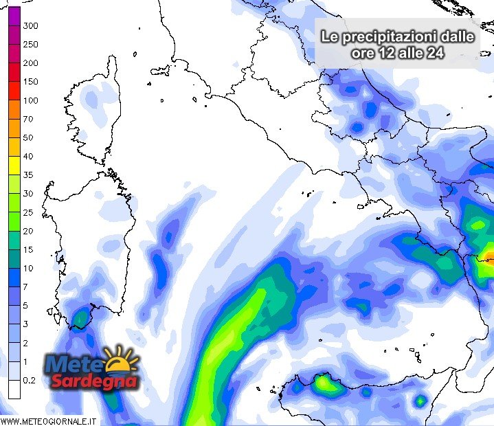 Piogge Sardegna 2 1 - Oggi ancora possibili piogge al Sud