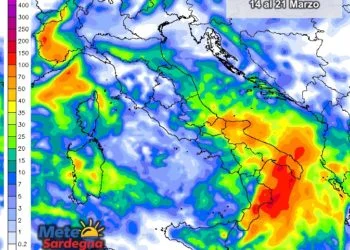 Piogge Sardegna 3 350x250 - Un'altra settimana di maltempo invernale: ecco le precipitazioni attese