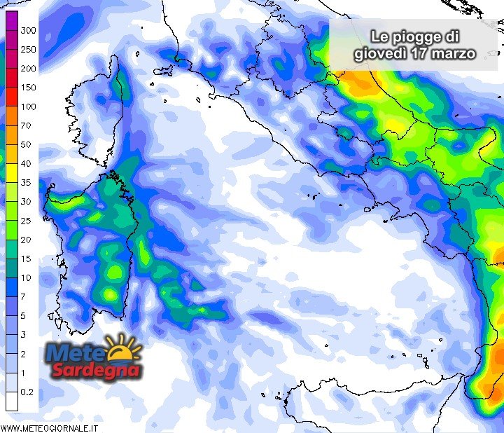 Piogge Sardegna 7 - Le piogge di giovedì: giornata di maltempo