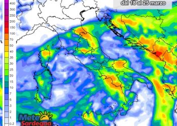 Piogge settimanali 1 350x250 - Meteo Sardegna: ecco le piogge attese dalle ore 12 alla mezzanotte