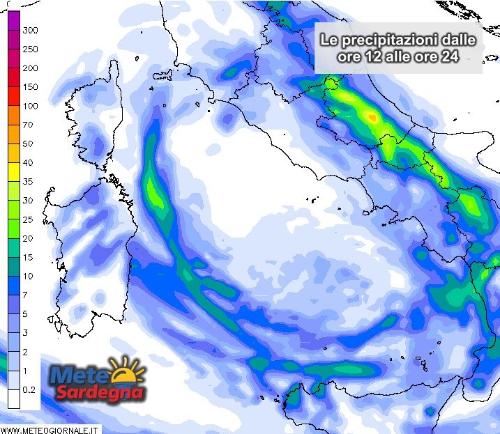 Precipitazioni Sardegna - Forte instabilità nel pomeriggio: nevicherà ancora