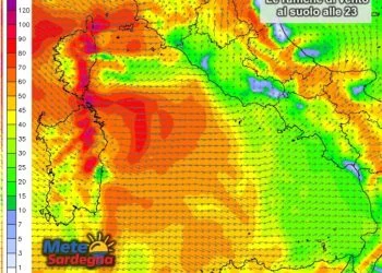 Previsione vento sardegna 350x250 - In serata tornerà il forte vento di Maestrale