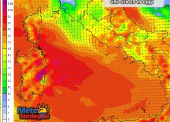 Vento Sardegna 350x250 - Peggioramento in atto: piogge più intense dal pomeriggio