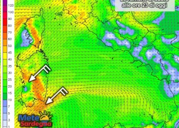 Vento al suolo Sardegna 350x250 - In serata tornerà il forte vento di Maestrale