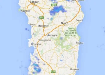 radar sardegna 350x250 - Arrivano rovesci di pioggia, a tratti intensi, sui settori ovest