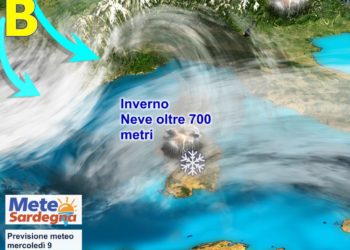 sardegna maltempo meteo inverno pioggia neve 350x250 - Weekend in Sardegna tra sole, qualche acquazzone e il mite Scirocco