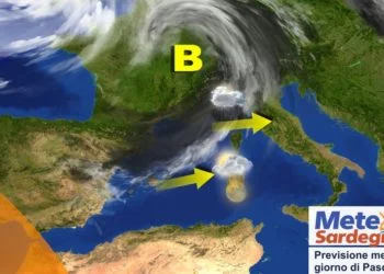 sardegna meteo pasqua perturbazione 350x250 - Improvviso caldo anomalo, lunedì l’apice. Poi calo termico e maltempo