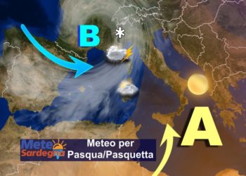 sardegna tendenza meteo pasqua pasquetta 350x250 - Meteo tornerà più instabile in settimana: frequenti acquazzoni, altra neve