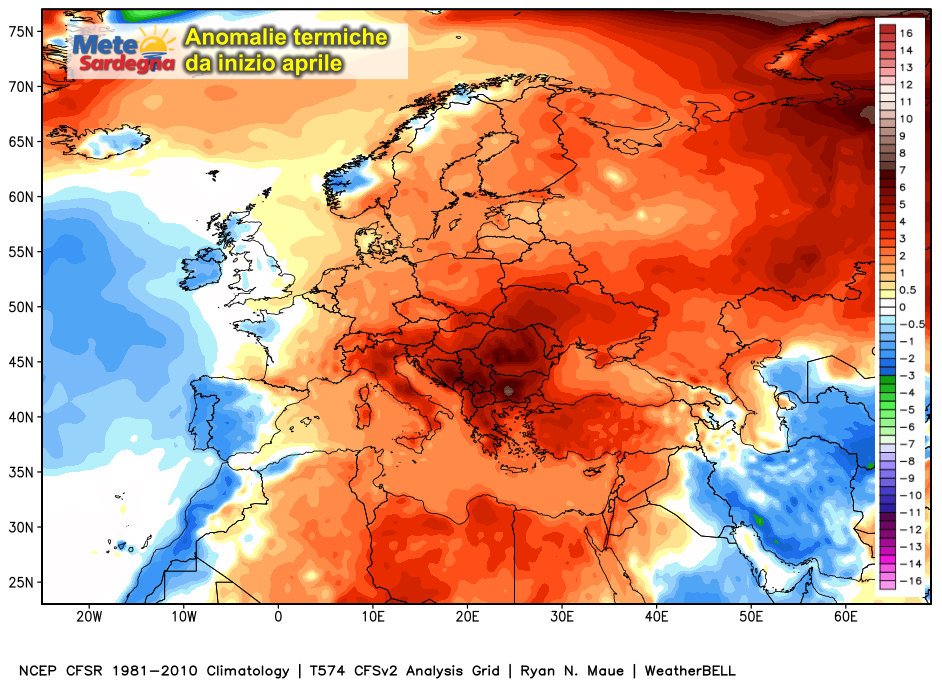 Anomalie termiche aprile - Aprile in abiti d'estate: sinora è stato caldissimo