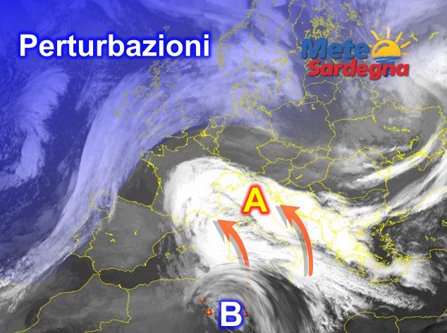 Meteosat Sardegna 1 - Tappeto di nubi africane e sole a sprazzi
