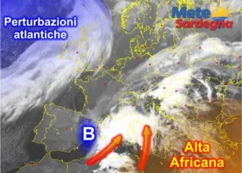 Meteosat Sardegna 350x250 - Il peggioramento meteo sta arrivando