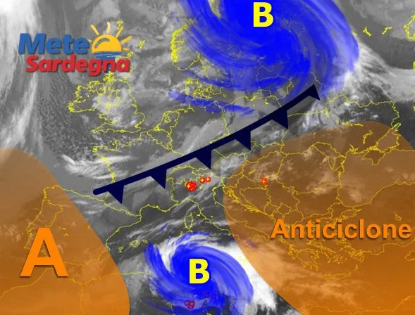 Imminente peggioramento: i punti salienti della svolta Meteosat Sardegna 4 - Imminente peggioramento: i punti salienti della svolta