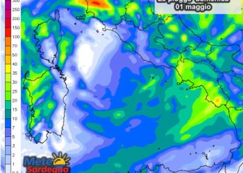 Piogge 3 350x250 - Forte maltempo del 1° maggio: in dettaglio le piogge previste