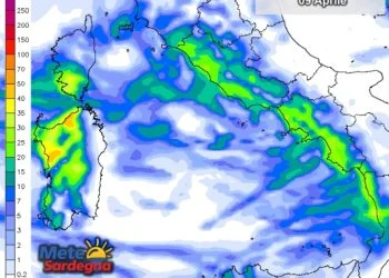 Piogge Sardegna 1 350x250 - Mercoledì sera furioso Maestrale, freddo, ma poca pioggia