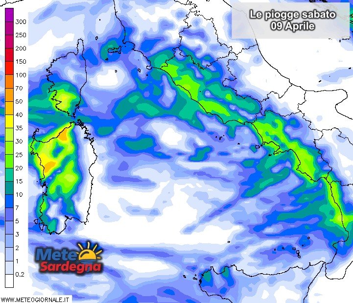 Piogge Sardegna 1 - Si profila un weekend "invernale": forte maltempo sabato