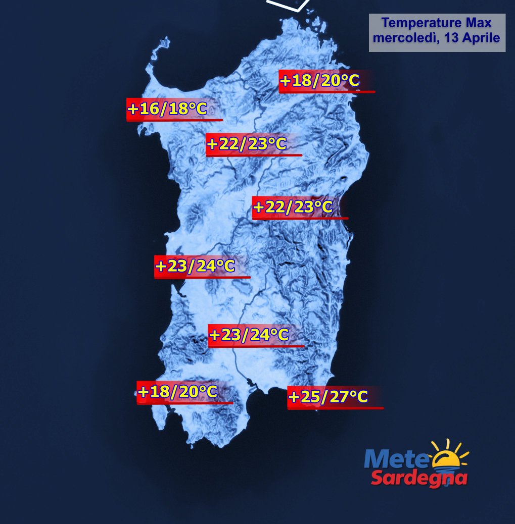 Temperature massime 1 - Oggi farà meno caldo: che temperature in Sardegna?