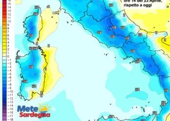 Variazioni temperature 2 350x250 - Martedì forte calo delle temperature: anche 10°C nell'interno