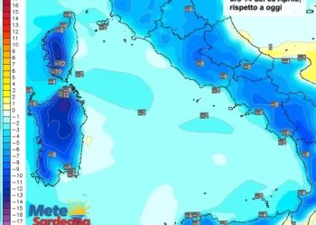 Variazioni temperature 350x250 - Martedì forte calo delle temperature: anche 10°C nell'interno
