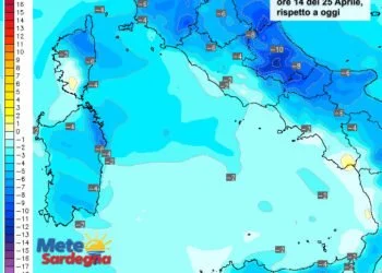 Variazioni termiche 2 350x250 - Martedì forte calo delle temperature: anche 10°C nell'interno