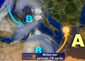 sardegna meteo aprile maltempo prossima settimana 350x250 - Previsioni meteo dopo la Pasqua: ancora variabilità, ecco come inizierà aprile