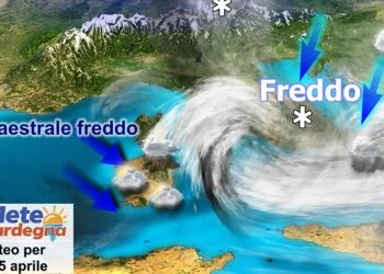 sardegna meteo freddo 25 aprile vento maestrale 350x250 - Meteo con vento e freddo il 25 aprile, poi rialzo termico. Qualche pioggia in vista