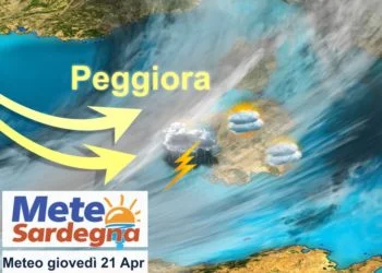 sardegna peggioramento meteo giovedi 21 aprile 350x250 - Il clima nei paesi sardi: PERDASDEFOGU