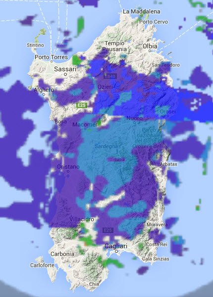 07 05 2016 12 52 21 - Le piogge stanno arrivando sul nord Sardegna