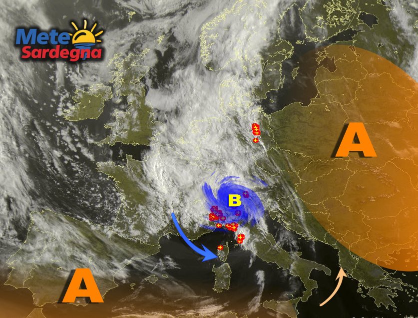 Meteosat 12 - Ecco perché c'è di nuovo vento e fa fresco