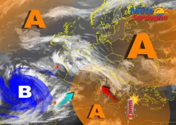 Meteosat 6 350x250 - Vortice perturbato a ridosso della Sardegna: piogge, temporali, anche neve