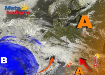 Meteosat sardegna 350x250 - Vortice perturbato a ridosso della Sardegna: piogge, temporali, anche neve