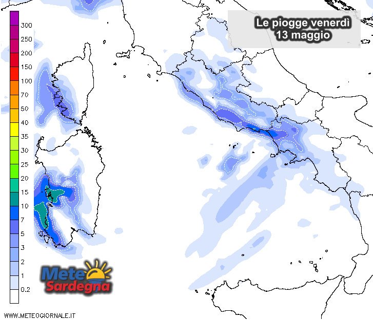 Piogge 8 - Venerdì possibili piogge a ovest