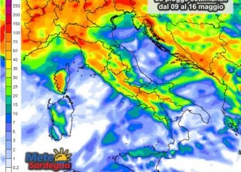 Piogge settimanali 350x250 - Le piogge di giovedì: giornata di maltempo