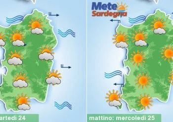 sardegna meteo sole aumento temperature 350x247 - Che freddo al mattino: tantissime stazioni sotto i 10°C! I dati