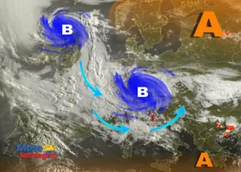 Meteosat Sardegna 350x250 - Sardegna la regione più calda di oggi: ecco l'Anticiclone africano