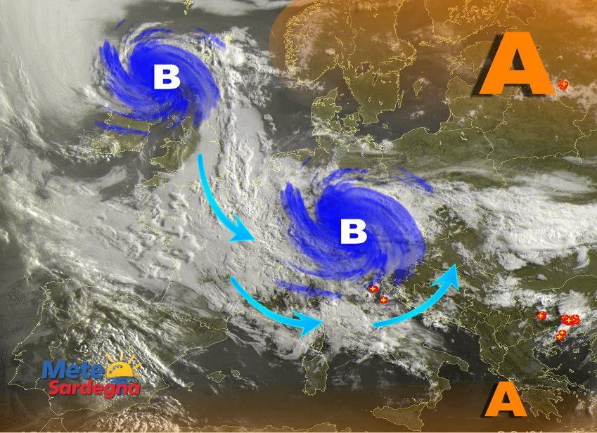 Meteosat Sardegna - Fa fresco e c'è un po' di vento: l'estate ancora non decolla