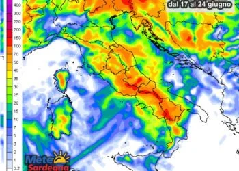 Precipitazioni settimanali 350x250 - Un'altra settimana di maltempo invernale: ecco le precipitazioni attese