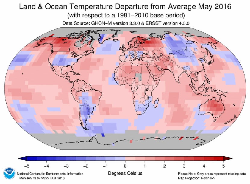 clima maggio 2016 - Con maggio 2016 siamo a 13 mesi consecutivi di caldo record!