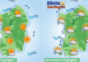 meteo sardegna sole caldo temporali weekend domenica 350x250 - Meteo, sarà piena estate in Sardegna. Anticiclone porterà caldo in aumento