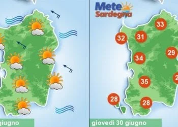 sardegna meteo caldo estate 350x250 - Meteo instabile con temporali pomeridiani. Torna un po' di caldo e l’estate
