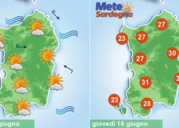 sardegna meteo caldo rinfresca peggiora temporali 350x250 - Meteo da estate nel weekend, si attenua il maestrale. E poi cosa accadrà?