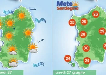 sardegna meteo refrigerio sole estate maestrale 350x250 - Meteo instabile con temporali pomeridiani. Torna un po' di caldo e l’estate
