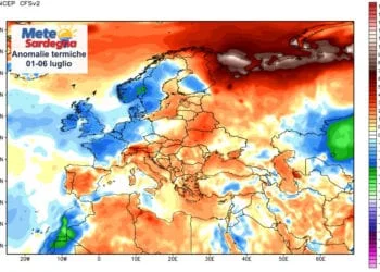 Anomalie termiche 350x250 - Luglio è cominciato col caldo: ecco le anomalie termiche sino a oggi